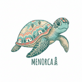 Sticker Tortuga Menorca — Vinilo Resistente Sin Burbujas