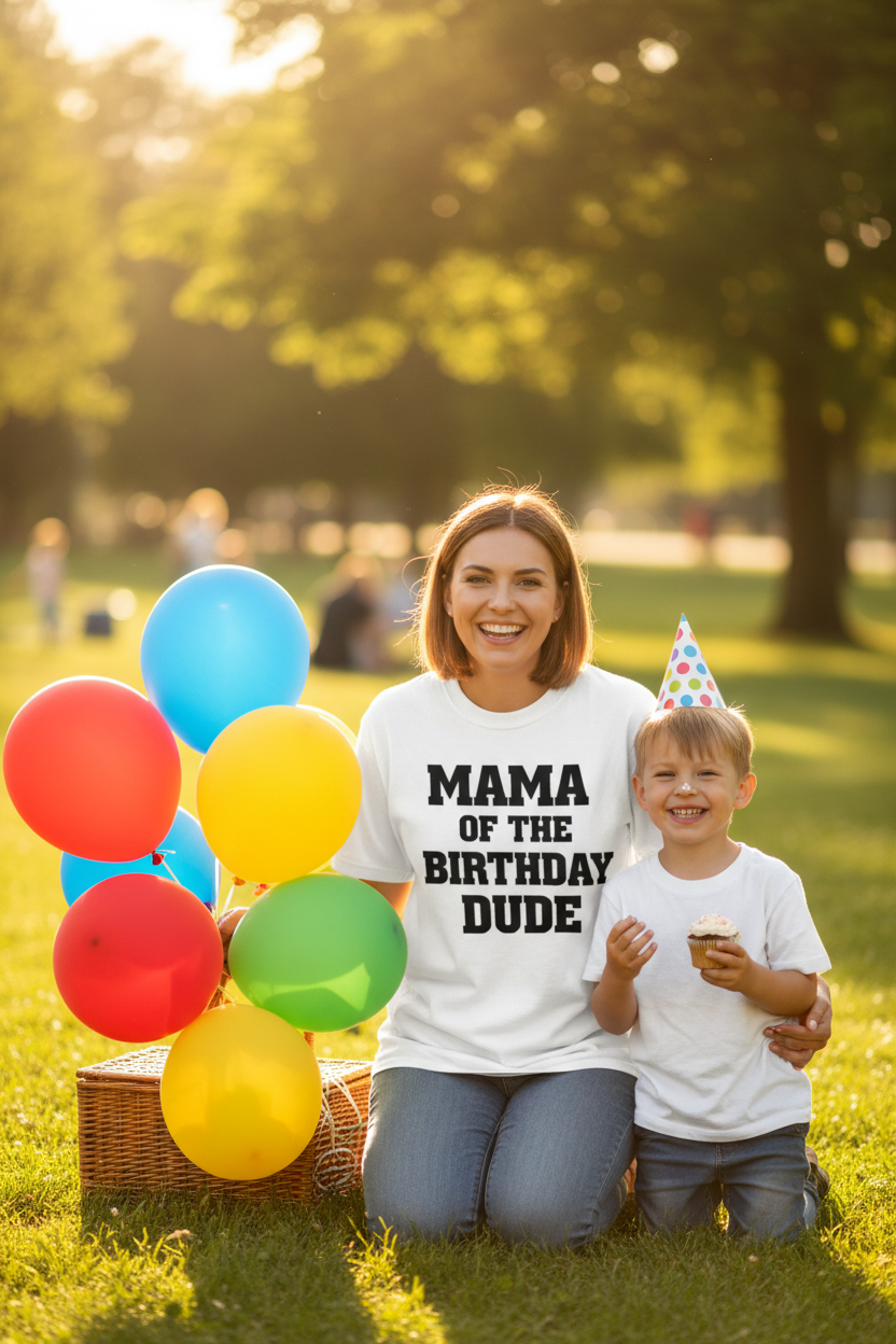 Mama con niño exterior